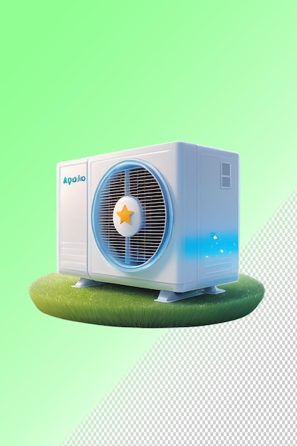 Un Ventilateur électrique Bleu Et Blanc Avec Une étoile En Haut