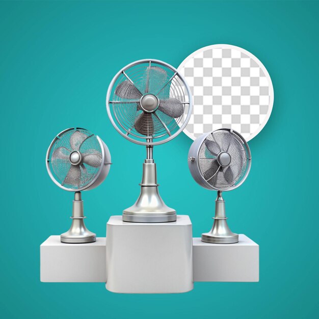 PSD ventilateur électrique isolé sur fond transparent