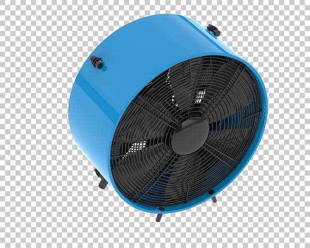 PSD ventilateur industriel isolé sur fond transparent illustration de rendu 3d