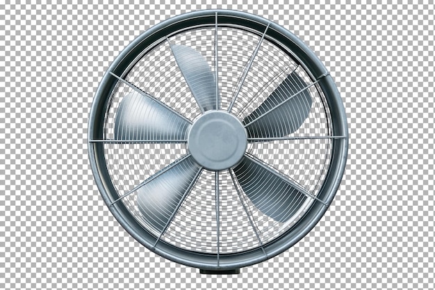 Ventilateurs industriels économes en énergie à usage commercial isolés sur un fond transparent