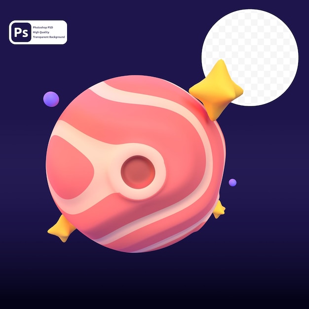 venus in 3d render for graphic asset web presentation or other