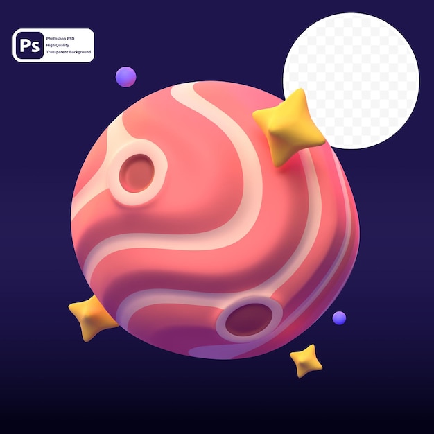 venus in 3d render for graphic asset web presentation or other