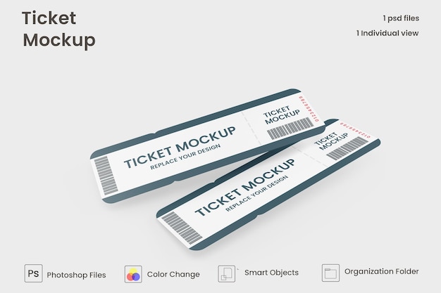 Veranstaltungstickets mockup isoliert