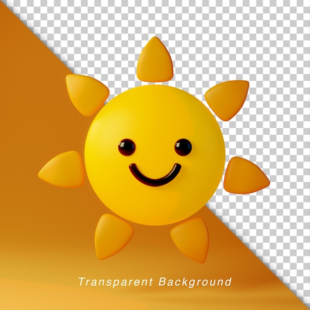 Verão bonito do sol da ilustração 3d