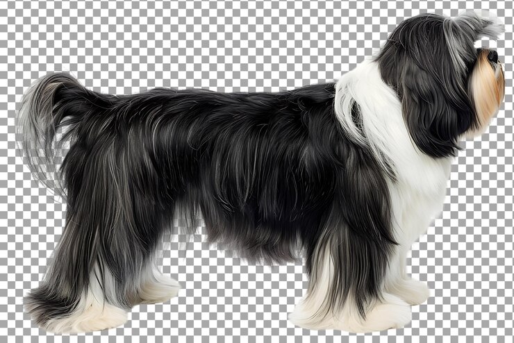 PSD un verdadero perro encantador y lindo aislado en un fondo transparente