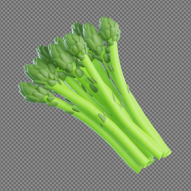 Verduras 3d con fondo transparente