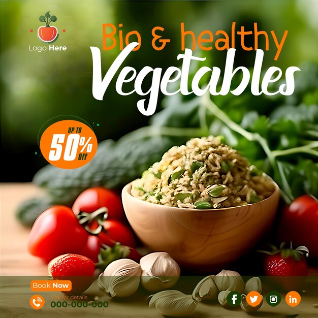 PSD verduras verdes y frescas orgánicas biológicas y saludables