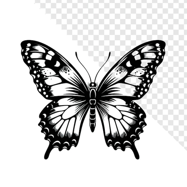 Vereinfachte Schmetterlingssilhouetten Umriss-Clipart