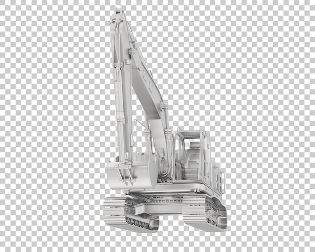 Verfolgen Sie Bagger auf transparentem Hintergrund 3D-Darstellung