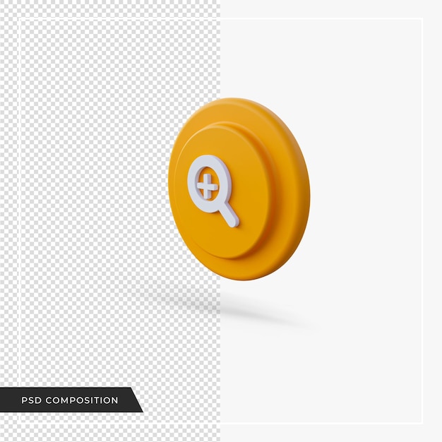 Vergrößern yellowicon in 3d-rendering
