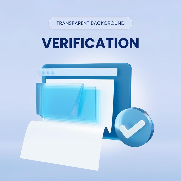 PSD vérification du document illustration de rendu 3d