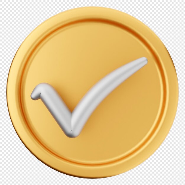 La vérification de la marque d'or 3d est approuvée.