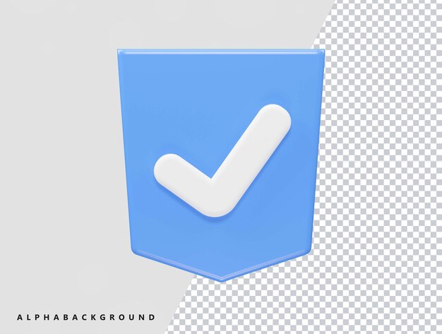 Verifiziertes 3D-Rendering-Symbol