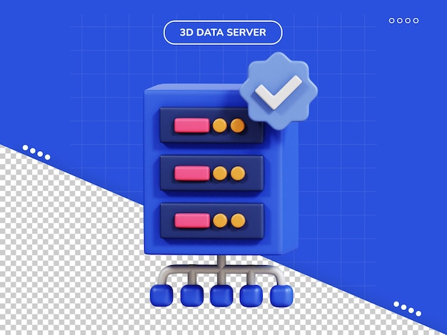 Verifiziertes server-3d-symbol