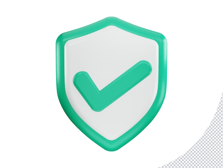 PSD verifiziertes symbol 3d-rendering-vektorillustration