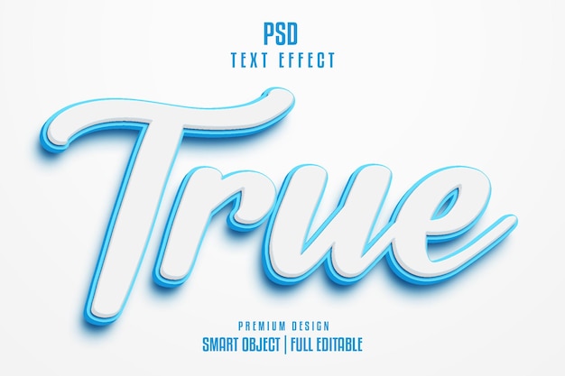 Véritable effet de texte 3D