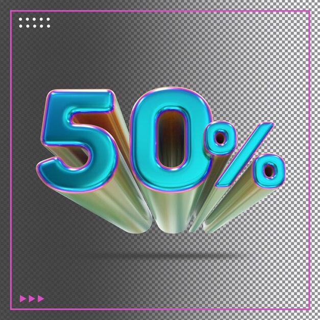 verkauf-3d-text-50-off-effekt