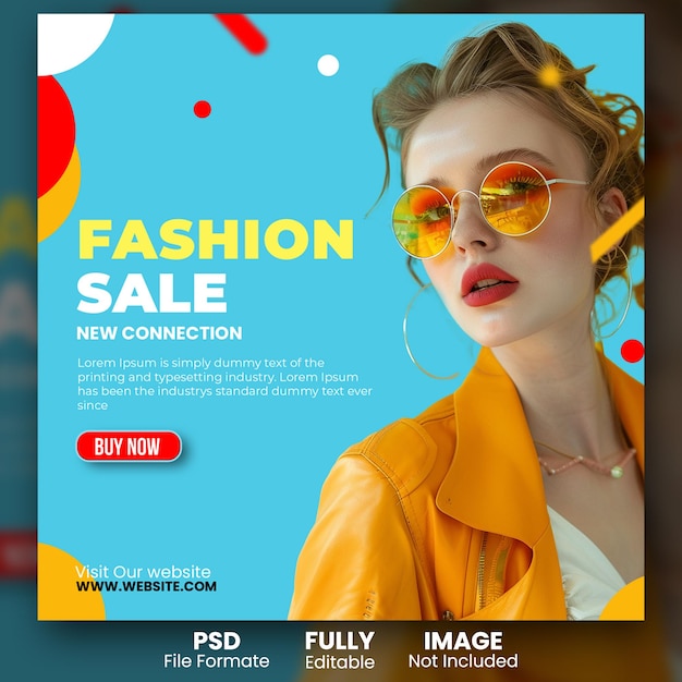Verkauf Einkauf Mode Neue Kollektion Social Media Poster Instagram Post