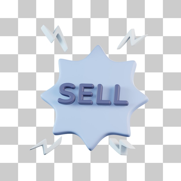 Verkaufsankündigung 3D-Symbol
