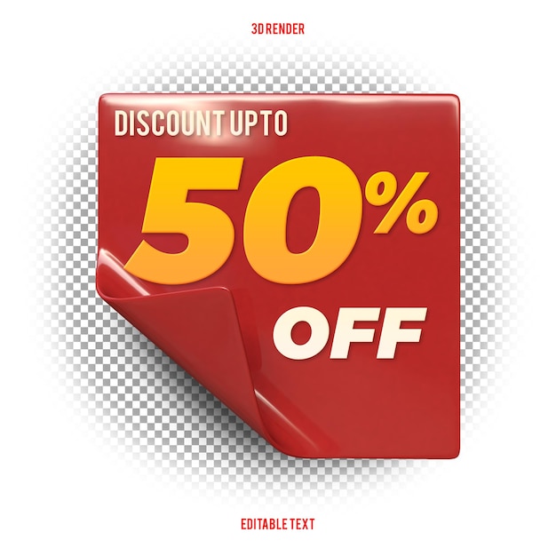 Verkaufsbanner-Tag Sonderangebot große Verkaufsbanner Rote Bänder Tags und Aufkleber 3D Renderx9