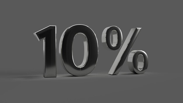 Verkaufsrabatt 10 Prozent auf 3D-Rendering
