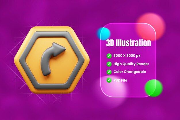 Verkehrsschild und Symbol 3D-Symbol oder Straßenzeichen 3D-Ikon