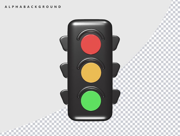 Verkehrssymbol 3D-Renderdarstellung