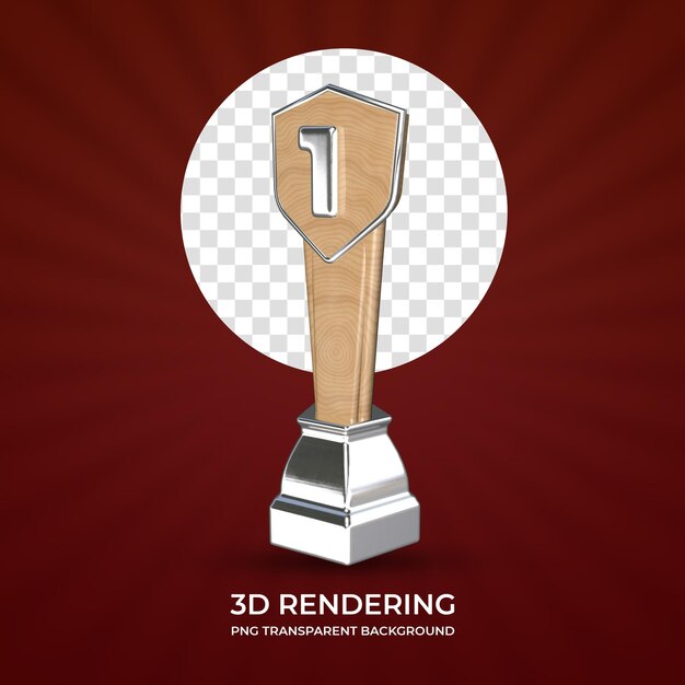 Verleihung der Trophäe 3D-Rendering isolierter transparenter Hintergrund
