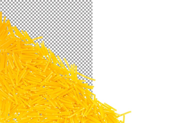 PSD vermicelli isolados em pasta sobre fundo transparente