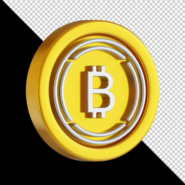 Verpackte Bitcoin wbtc-Kryptowährungsmünze 3D-Darstellung