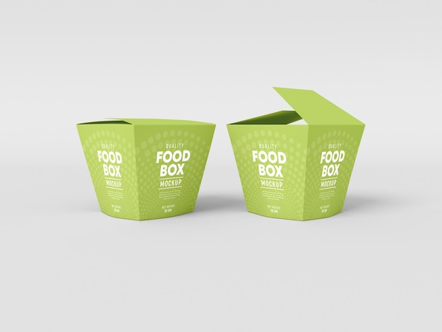 Verpackung Mockup für Lebensmittelverpackungen aus Papier