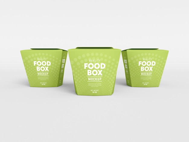 Verpackung Mockup für Lebensmittelverpackungen aus Papier