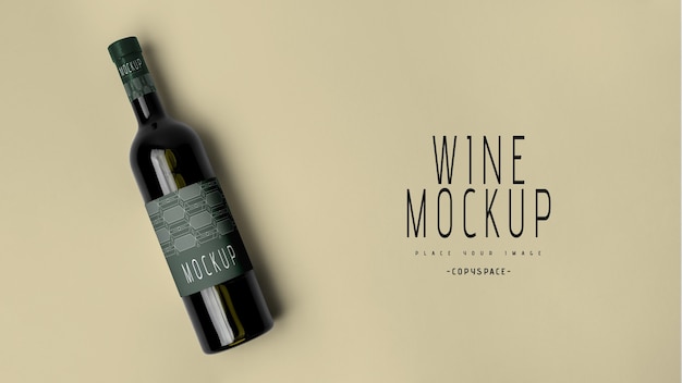 Verpackungsdesign-Mockup für die Etikettierung von Wein