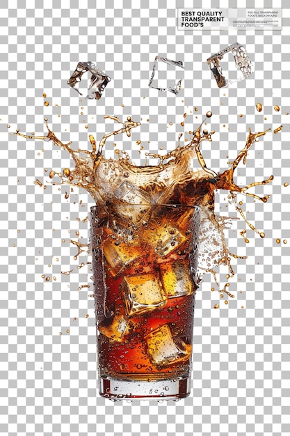 un verre de bière avec de la glace et un éclaboussure de glace