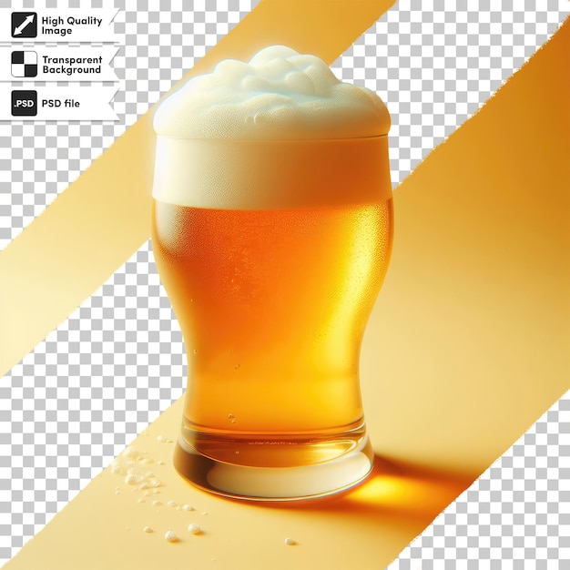 PSD verre de bière psd avec un fond transparent d'orge