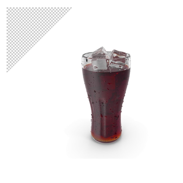 Verre De Cola Avec De La Glace Png