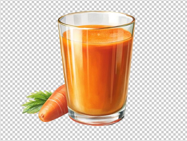 PSD un verre de jus de carotte