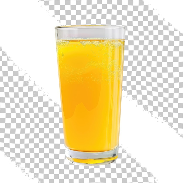 PSD un verre de jus d'orange sur un fond blanc