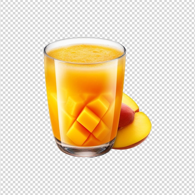 PSD verre de jus d'orange isolé sur blanc