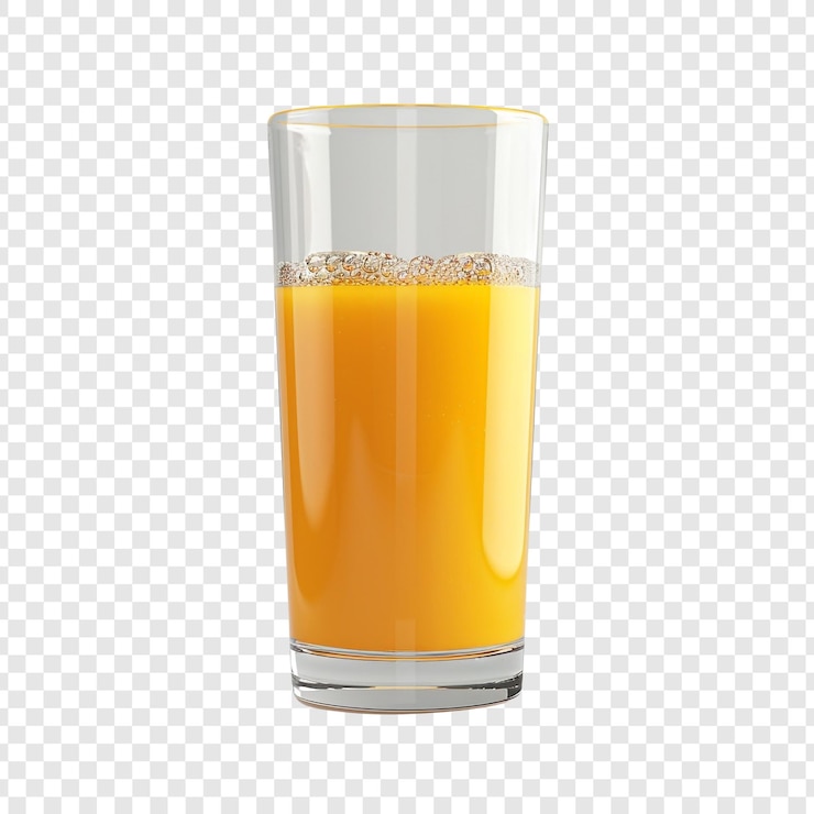 PSD un verre de jus d'orange rafraîchissant