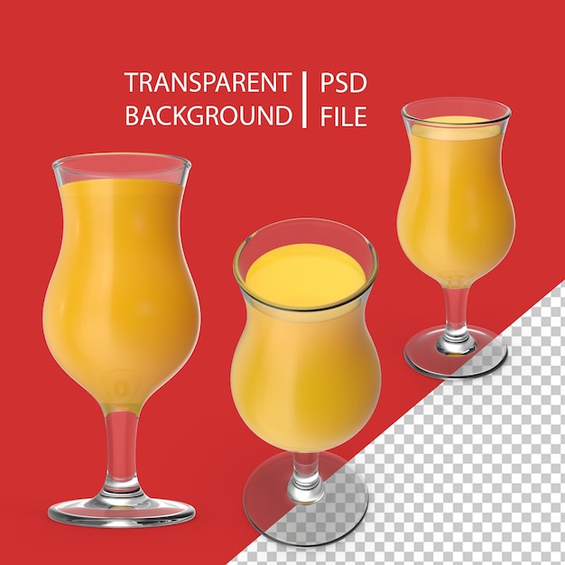 PSD verre de jus png