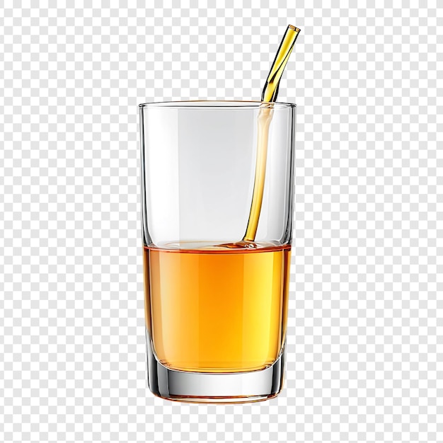 PSD verre de jus de pomme frais isolé sur un fond transparent