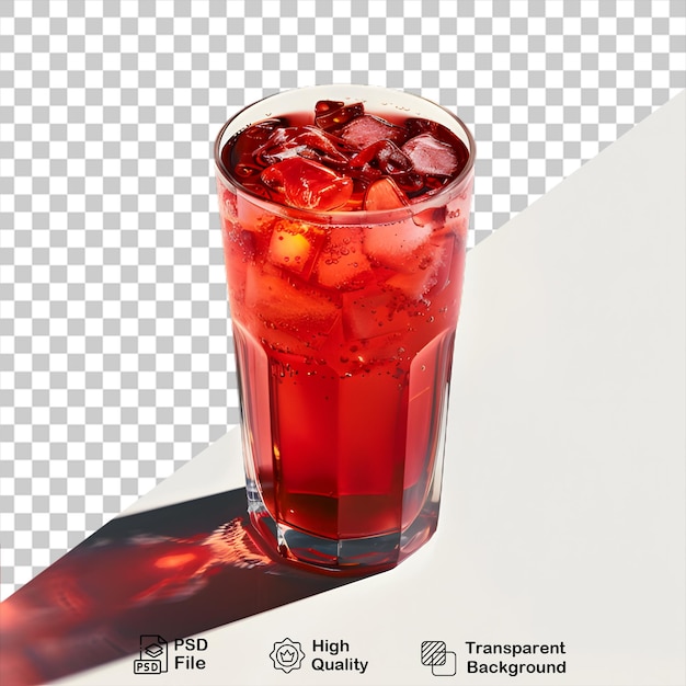 PSD verre de jus rouge isolé sur un fond transparent inclure un fichier png