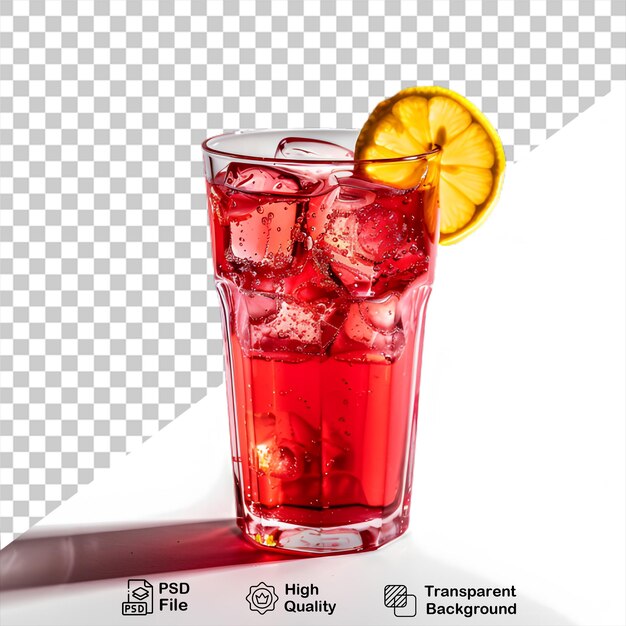 PSD verre de jus rouge isolé sur un fond transparent inclure un fichier png