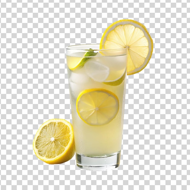 PSD un verre de limonade isolé sur un fond transparent