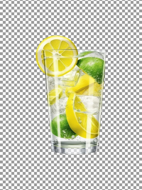 PSD verre de limonade savoureux isolé sur fond transparent