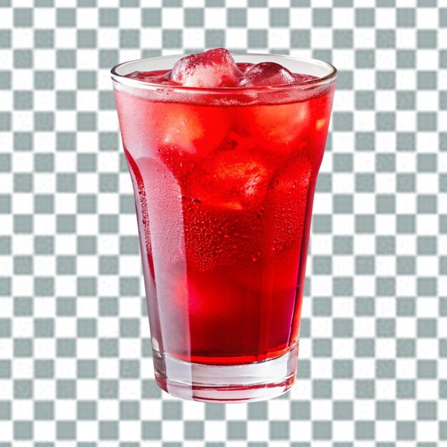 PSD verre de soda rouge glacé