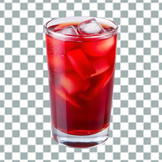 PSD verre de soda rouge glacé