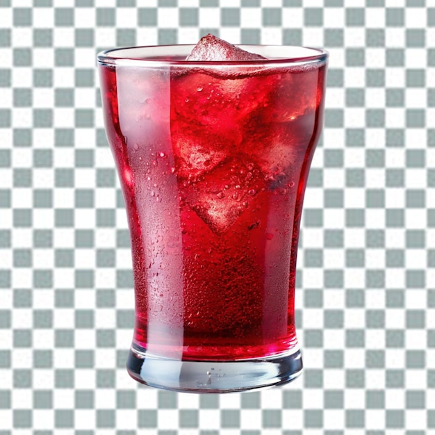 PSD verre de soda rouge glacé