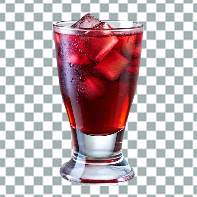 PSD verre de soda rouge glacé